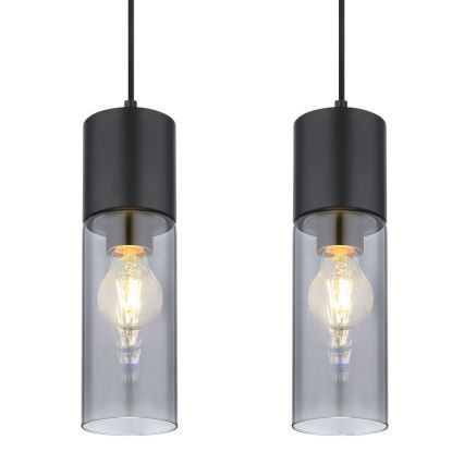 Globo - Chandelier on a string 4xE27/25W/230V black