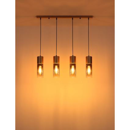 Globo - Chandelier on a string 3xE27/25W/230V bronze