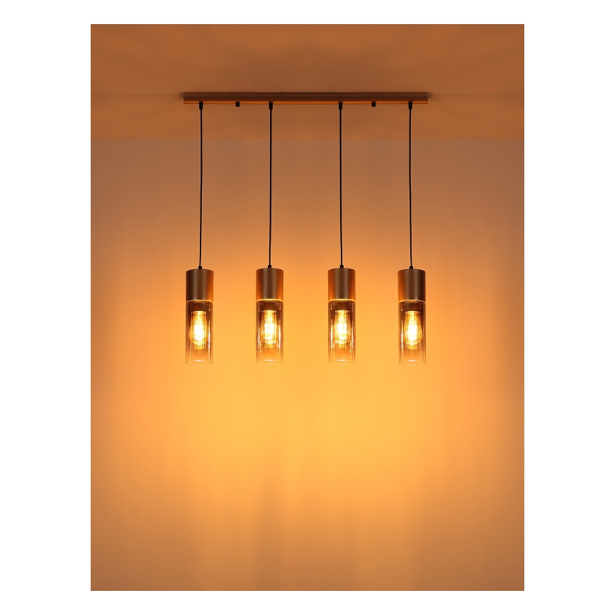 Globo - Chandelier on a string 3xE27/25W/230V bronze