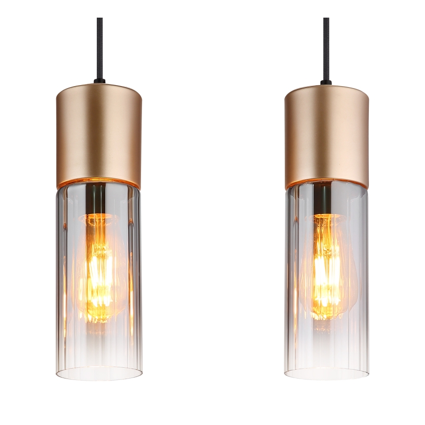 Globo - Chandelier on a string 3xE27/25W/230V bronze