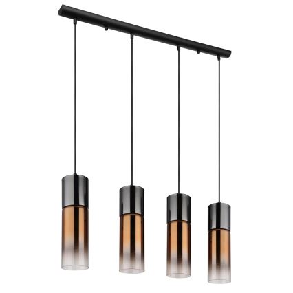 Globo - Chandelier on a string 4xE27/25W/230V black/copper