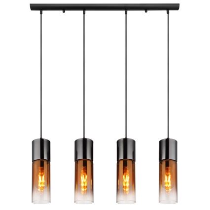 Globo - Chandelier on a string 4xE27/25W/230V black/copper