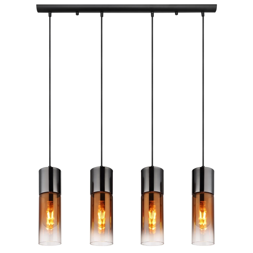 Globo - Chandelier on a string 4xE27/25W/230V black/copper