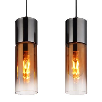 Globo - Chandelier on a string 4xE27/25W/230V black/copper