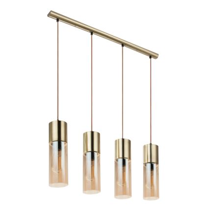 Globo - Chandelier on a string 4xE27/25W/230V brass