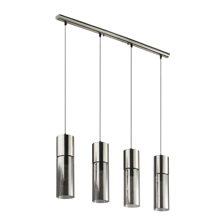 Globo - Chandelier on a string 4xE27/25W/230V matte chrome