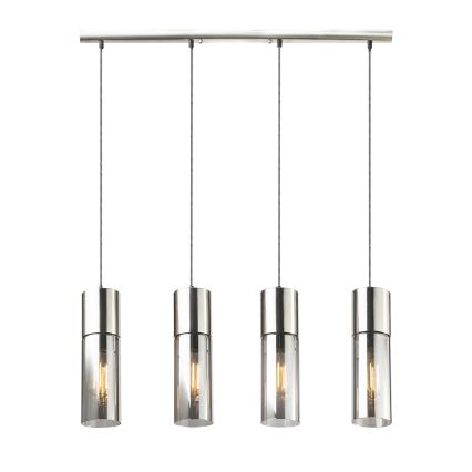 Globo - Chandelier on a string 4xE27/25W/230V matte chrome