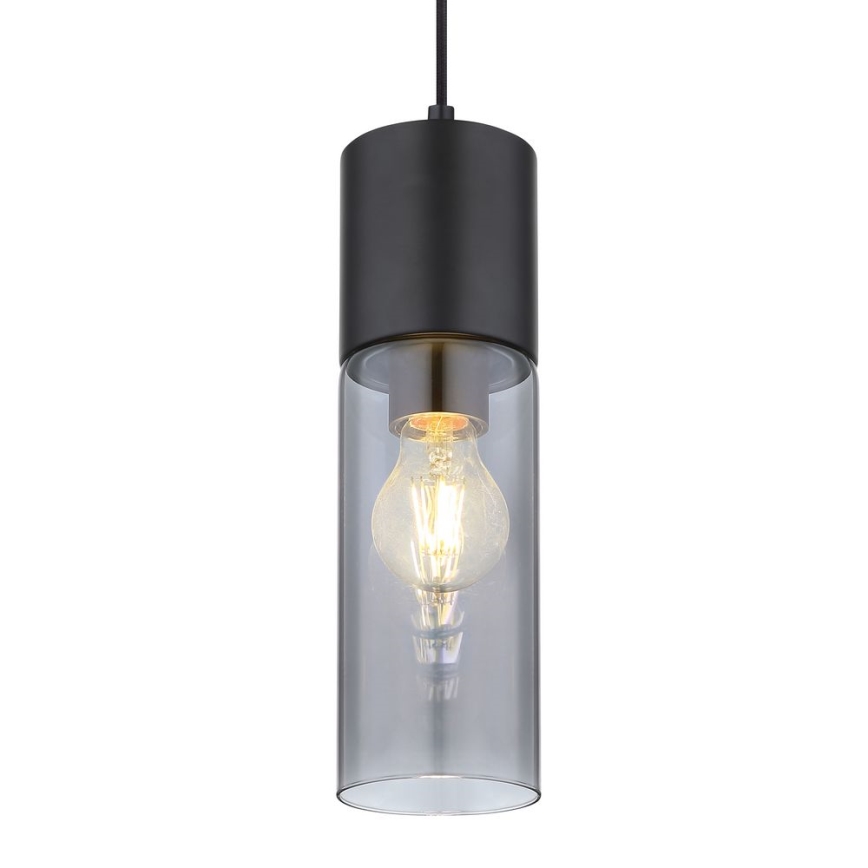 Globo - Chandelier on a string 1xE27/25W/230V d. 10,5 cm black
