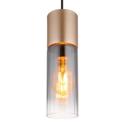 Globo - Cable-hung pendant lamp 1xE27/25W/230V bronze Ø 10,5 cm