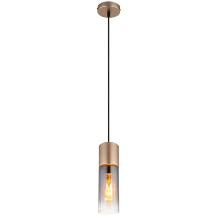 Globo - Cable-hung pendant lamp 1xE27/25W/230V bronze Ø 10,5 cm
