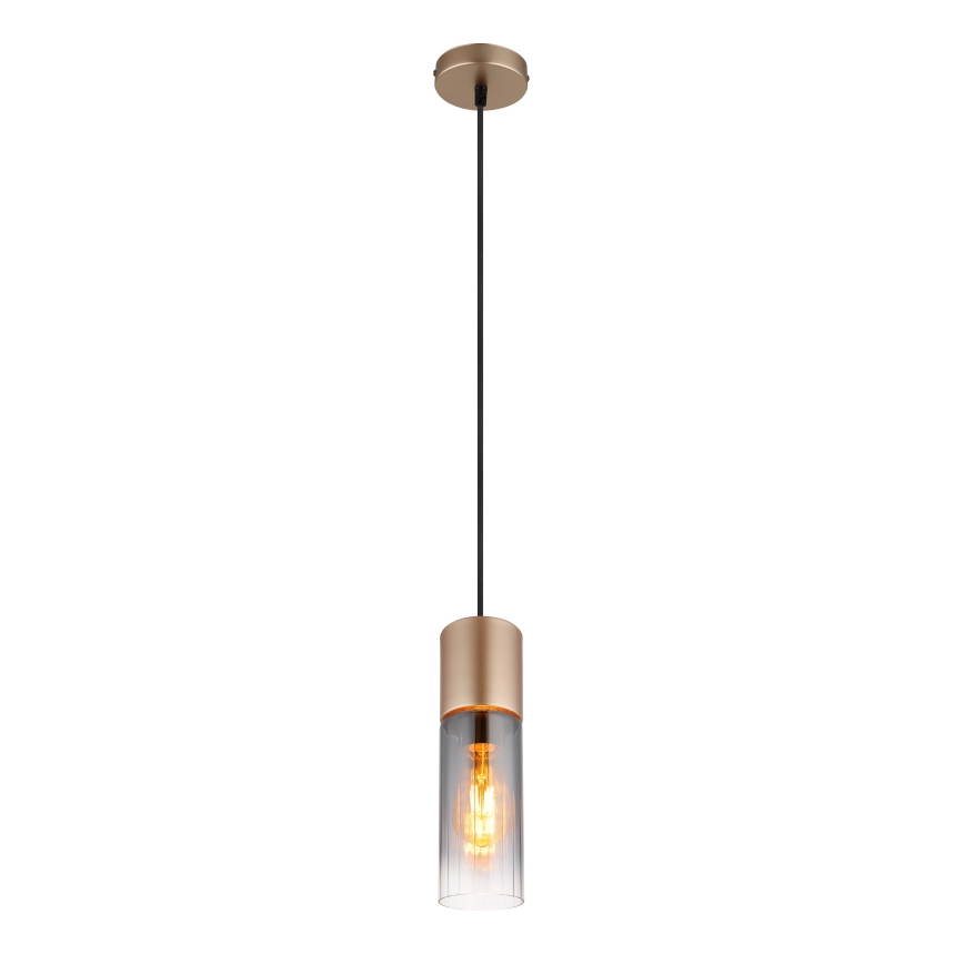 Globo - Cable-hung pendant lamp 1xE27/25W/230V bronze Ø 10,5 cm