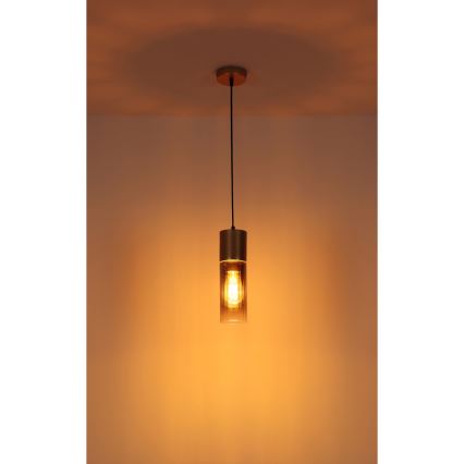Globo - Chandelier on a string 1xE27/25W/230V bronze d. 10 cm