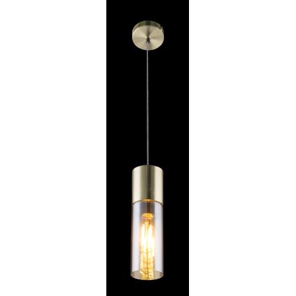 Globo - Chandelier on a string 1xE27/25W/230V d. 10,5 cm brass