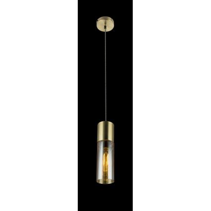 Globo - Chandelier on a string 1xE27/25W/230V d. 10,5 cm brass