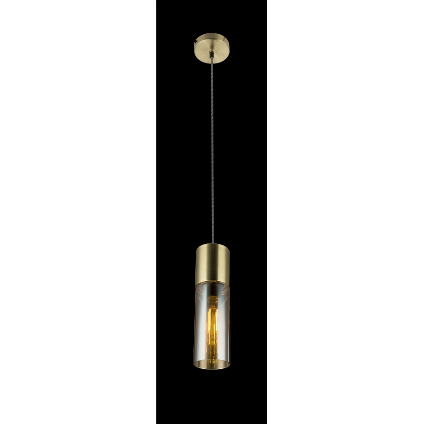 Globo - Chandelier on a string 1xE27/25W/230V d. 10,5 cm brass