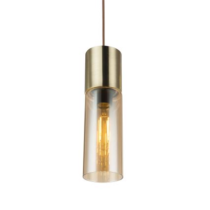 Globo - Chandelier on a string 1xE27/25W/230V d. 10,5 cm brass