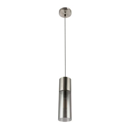 Globo - Chandelier on a string 1xE27/25W/230V d. 10,5 cm matte chrome