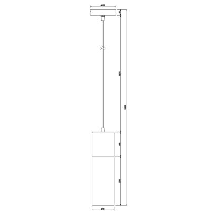 Globo - Chandelier on a string 1xE27/25W/230V d. 10,5 cm matte chrome