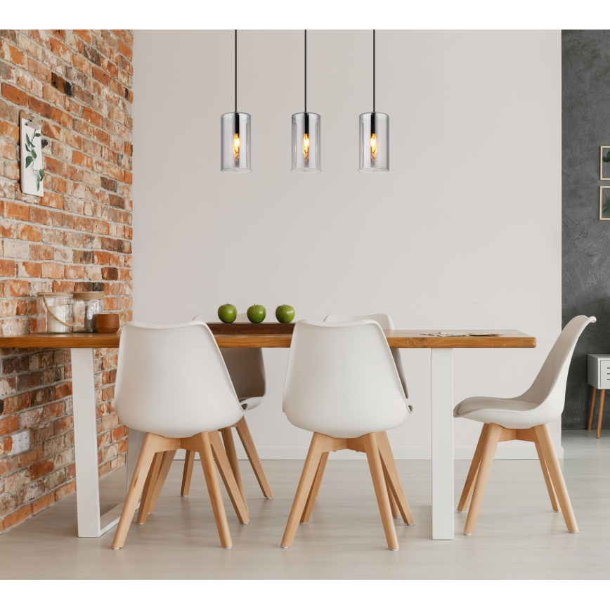 Globo - Chandelier on a string 3xE14/25W/230V black