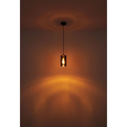 Globo - Chandelier on a string 1xE27/25W/230V d. 11 cm black