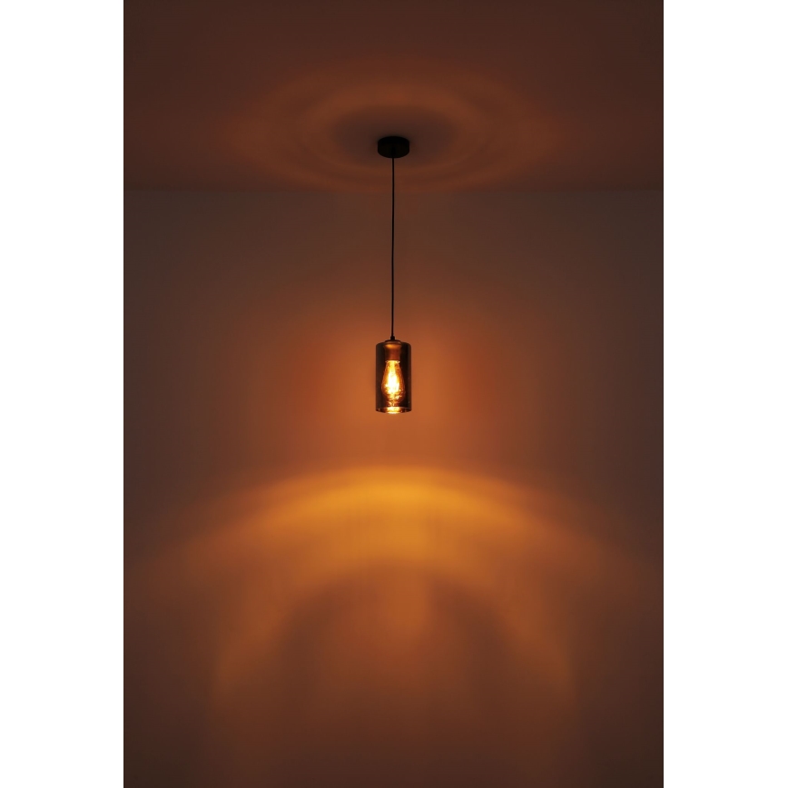 Globo - Chandelier on a string 1xE27/25W/230V d. 11 cm black
