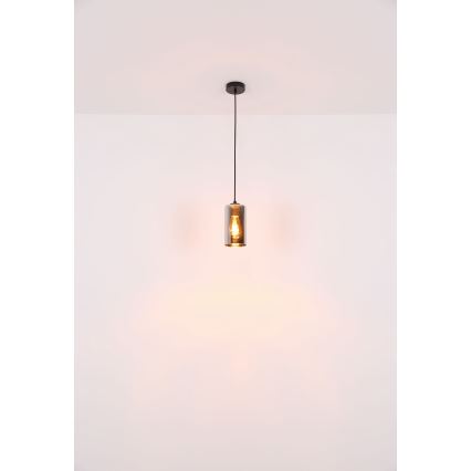 Globo - Chandelier on a string 1xE27/25W/230V d. 11 cm black