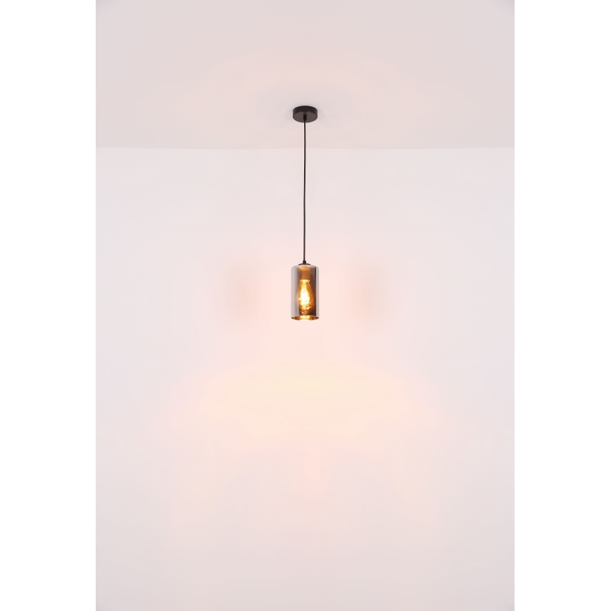 Globo - Chandelier on a string 1xE27/25W/230V d. 11 cm black