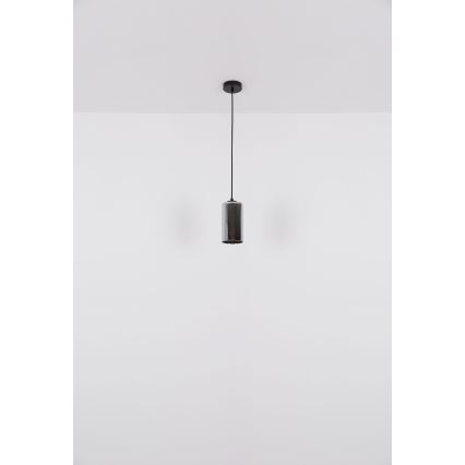 Globo - Chandelier on a string 1xE27/25W/230V d. 11 cm black