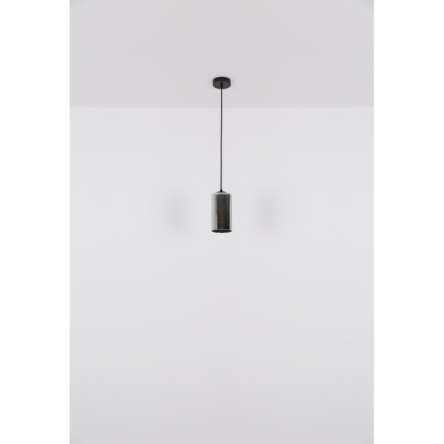 Globo - Chandelier on a string 1xE27/25W/230V d. 11 cm black