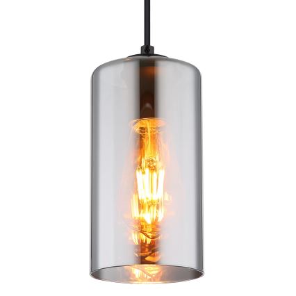 Globo - Chandelier on a string 1xE27/25W/230V d. 11 cm black