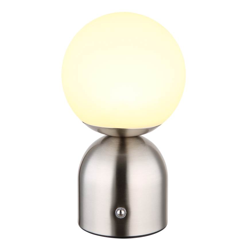 Globo - LED Dimmable touch table lamp LED/2,5W/3,7V 2700K/4000K/6500K 1800 mAh USB matte chrome