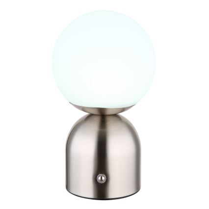 Globo - LED Dimmable touch table lamp LED/2,5W/3,7V 2700K/4000K/6500K 1800 mAh USB matte chrome