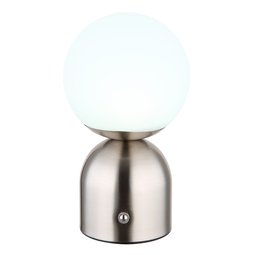 Globo - LED Dimmable touch table lamp LED/2,5W/3,7V 2700K/4000K/6500K 1800 mAh USB matte chrome