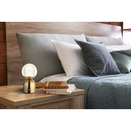 Globo - LED Dimmable touch table lamp LED/2,5W/3,7V 2700/4000/6500K 1800 mAh USB brass