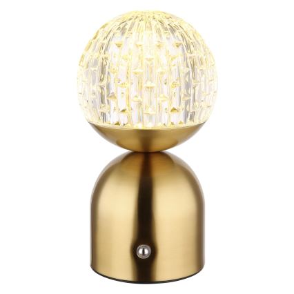 Globo - LED Dimmable touch table lamp LED/2,5W/3,7V 2700/4000/6500K 1800 mAh USB brass