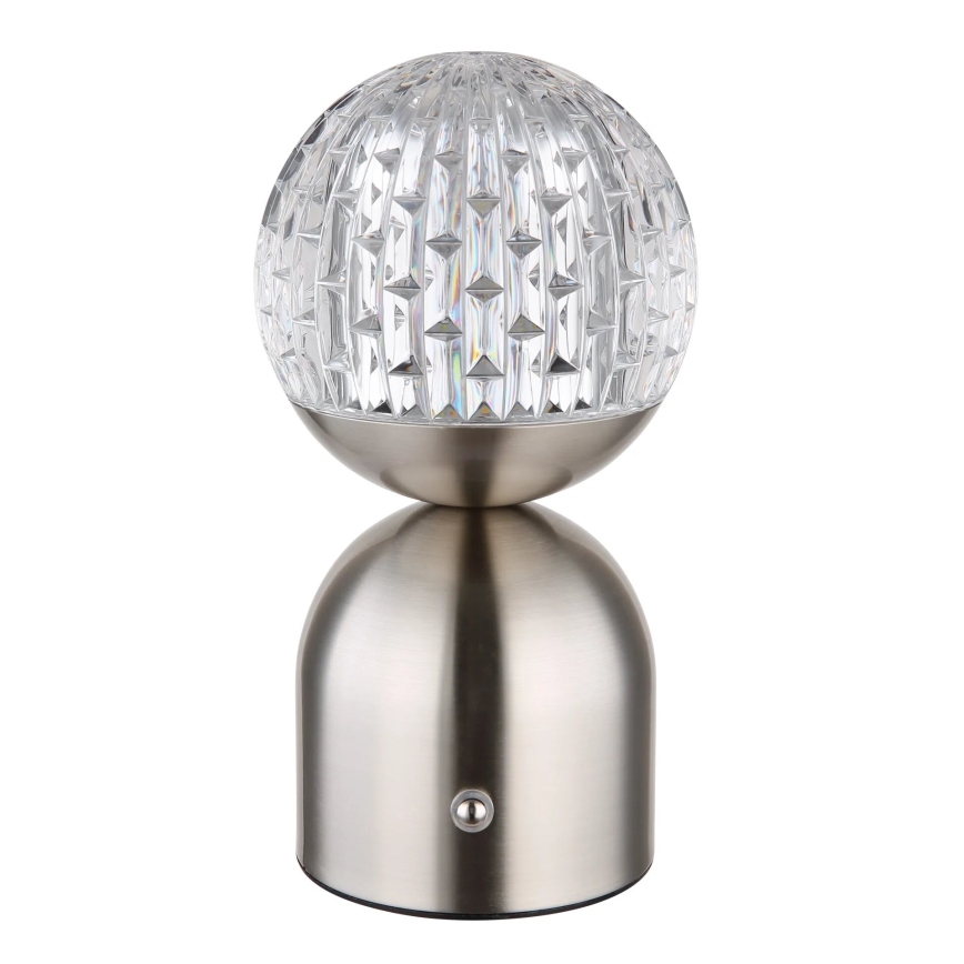 Globo - LED Dimmable touch table lamp LED/2,5W/3,7V 2700/4000/6500K 1800 mAh USB matte chrome