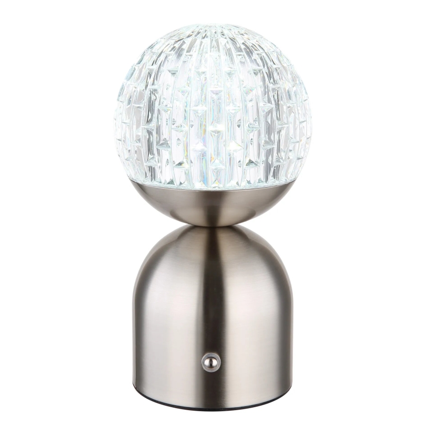 Globo - LED Dimmable touch table lamp LED/2,5W/3,7V 2700/4000/6500K 1800 mAh USB matte chrome
