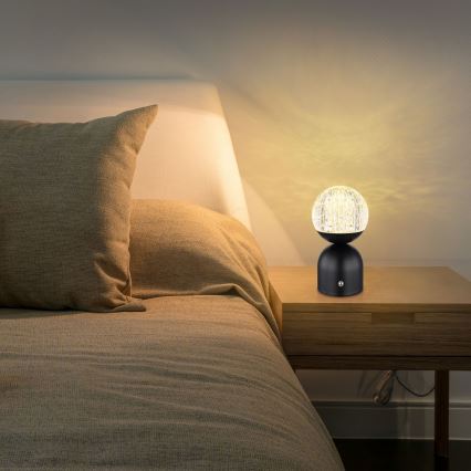Globo - LED Dimmable touch table lamp LED/2,5W/3,7V 2700/4000/6500K 1800 mAh USB black