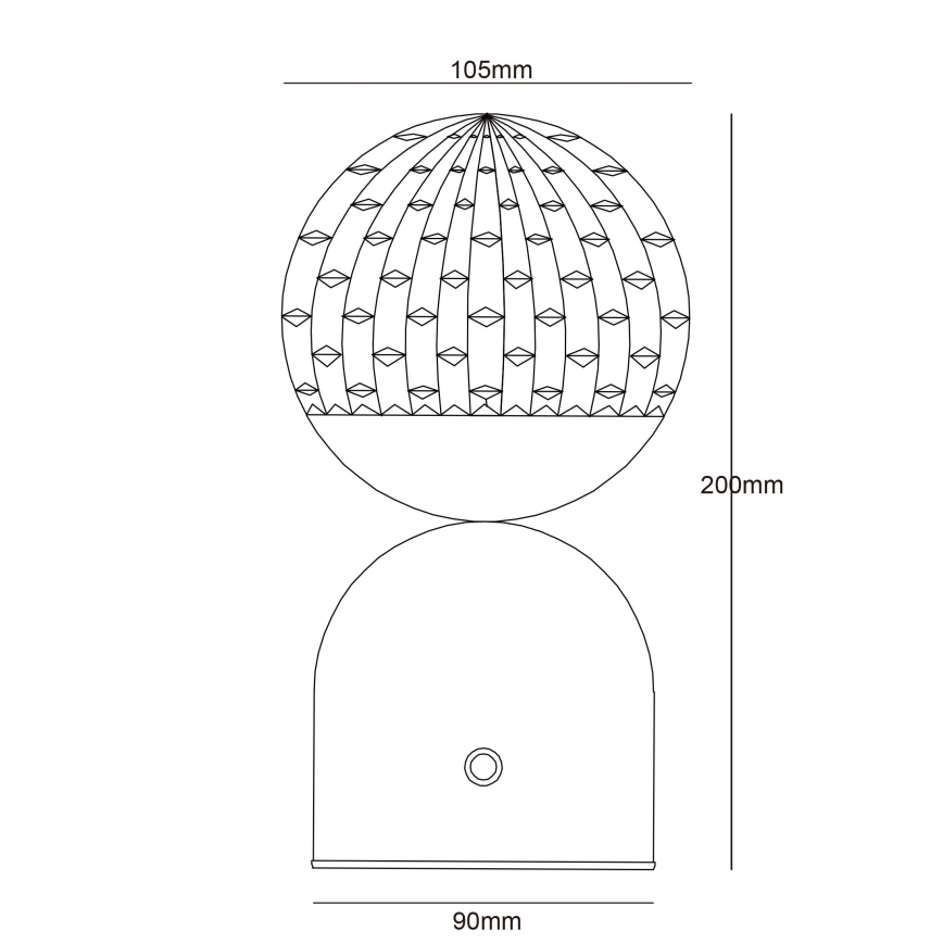 Globo - LED Dimmable touch table lamp LED/2,5W/3,7V 2700/4000/6500K 1800 mAh USB black