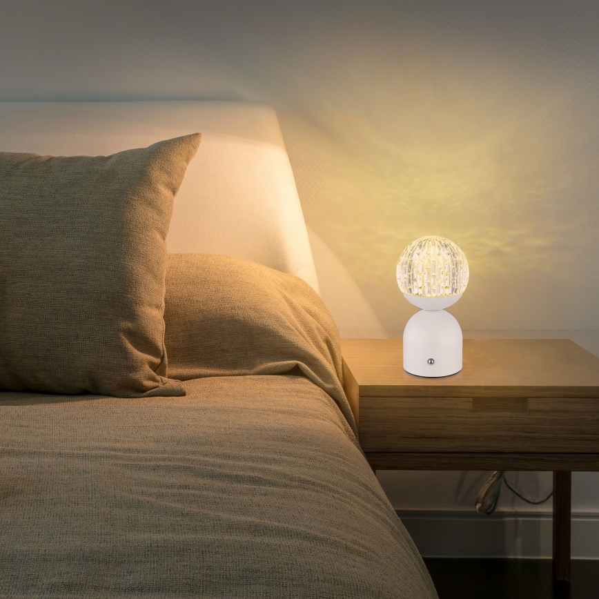 Globo - LED Dimmable touch table lamp LED/2,5W/3,7V 2700/4000/65000K 1800 mAh USB white