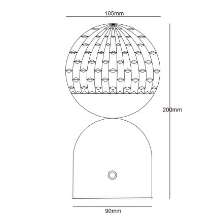 Globo - LED Dimmable touch table lamp LED/2,5W/3,7V 2700/4000/65000K 1800 mAh USB white
