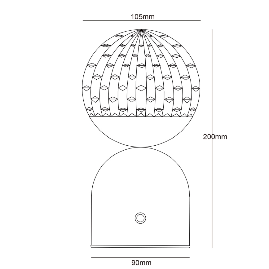 Globo - LED Dimmable touch table lamp LED/2,5W/3,7V 2700/4000/65000K 1800 mAh USB white