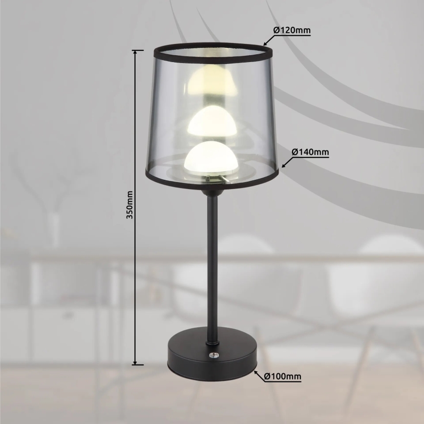 Globo - LED Dimmable rechargeable touch table lamp LED/2,5W/3,7V 2700/4000/6500K 1800 mAh black