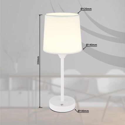 Globo - LED Dimmable rechargeable touch table lamp LED/2,5W/3,7V 2700/4000/6500K 1800 mAh white