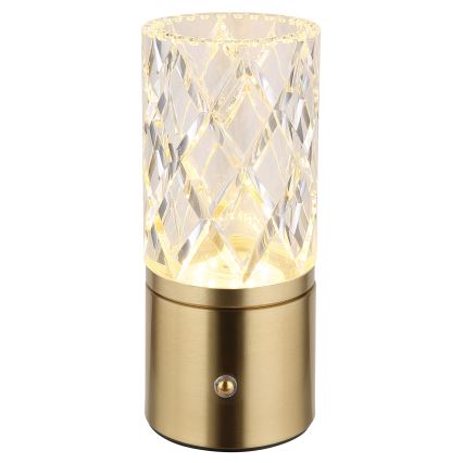 Globo - LED Dimmable touch table lamp LED/2,5W/3,7V 2700K/4000K/6500K 1800 mAh USB gold