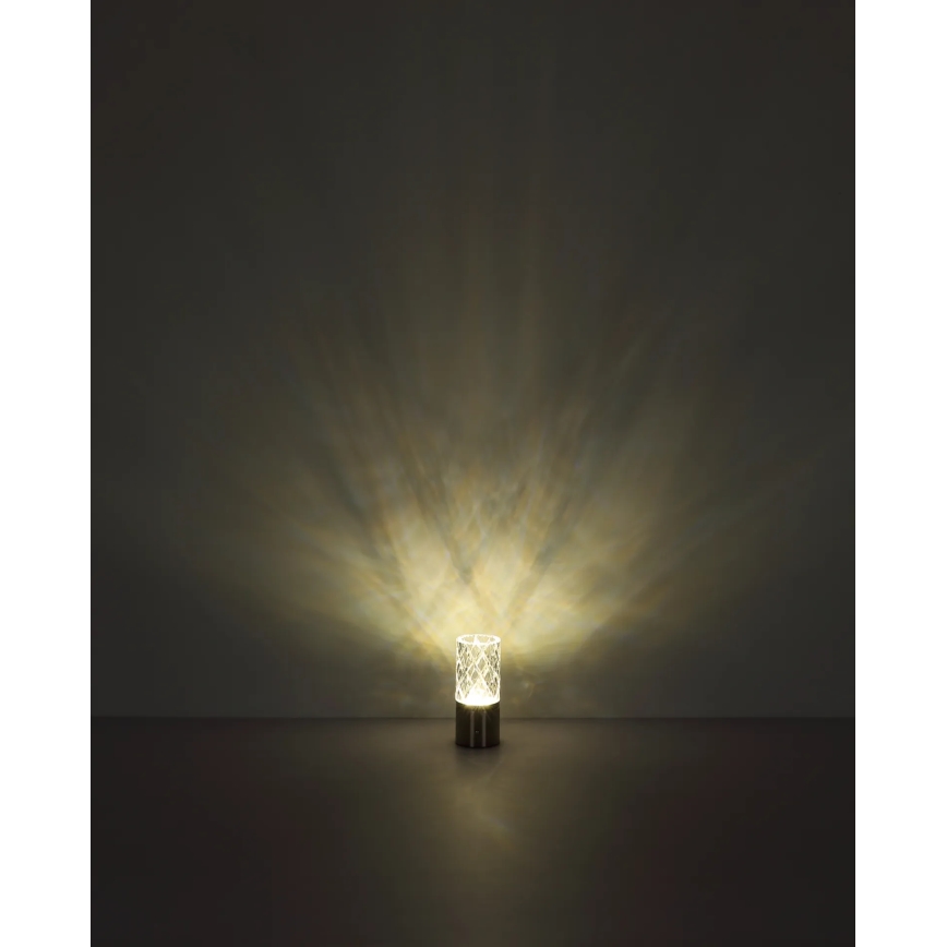 Globo - LED Dimmable touch table lamp LED/2,5W/3,7V 2700K/4000K/6500K 1800 mAh USB matte chrome