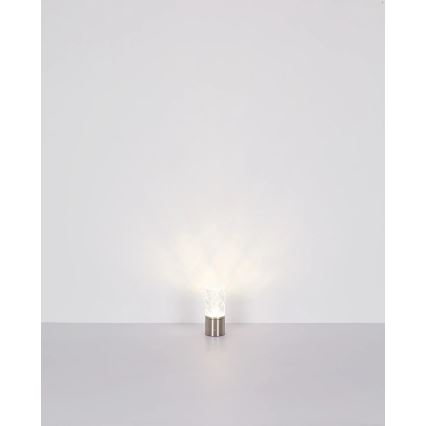 Globo - LED Dimmable touch table lamp LED/2,5W/3,7V 2700K/4000K/6500K 1800 mAh USB matte chrome
