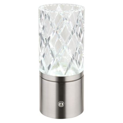 Globo - LED Dimmable touch table lamp LED/2,5W/3,7V 2700K/4000K/6500K 1800 mAh USB matte chrome