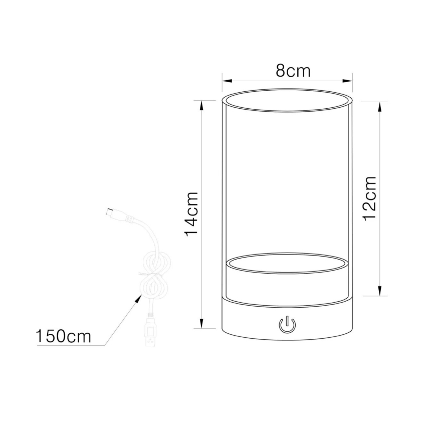 Globo - LED Outdoor dimmable rechargeable touch table lamp LED/2W/3,7V 2700/4000/6500K 1200mAh IP44 green