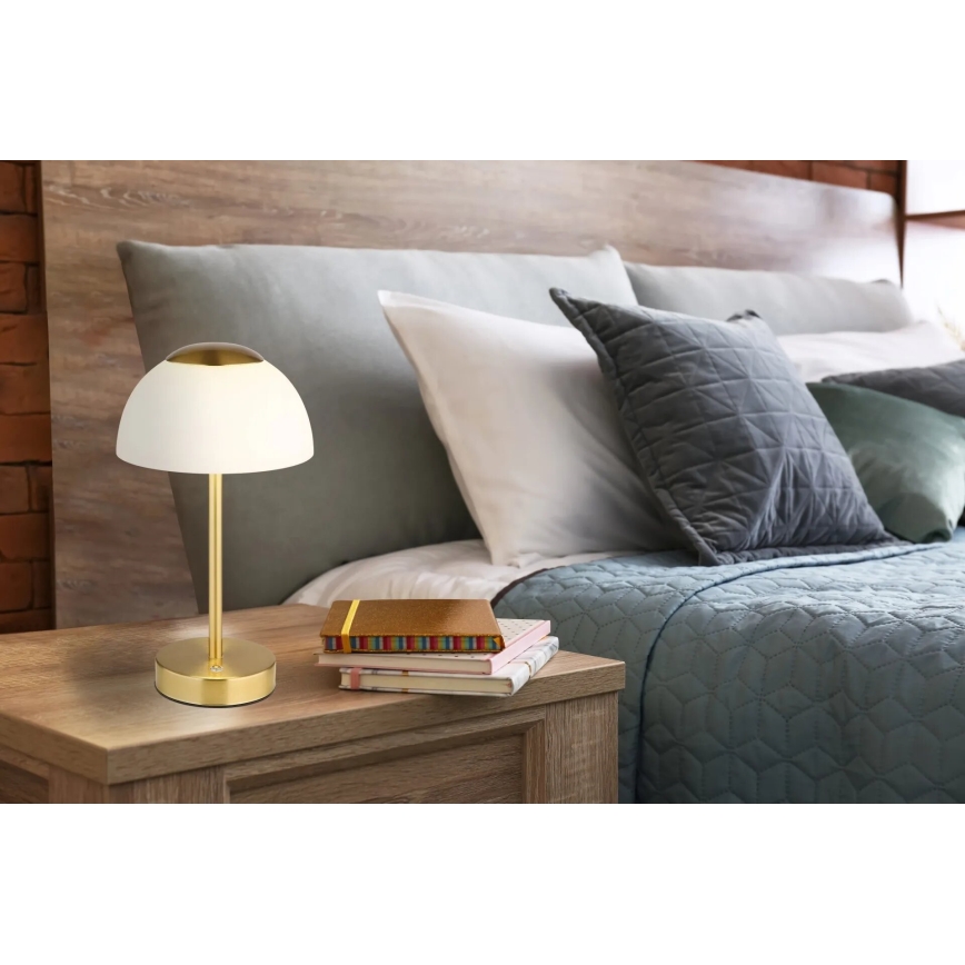 Globo - Dimmable Rechargeable LED Table Lamp LED/2.5W/5V 1800 mAh 2700K/4000K/6500K Brass